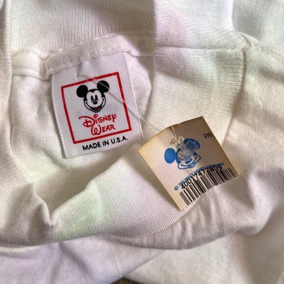 DEADSTOCK Disney MGM Studios Theme Park Neon Black White Mickey Head Tank Top La - Picture 5 of 6